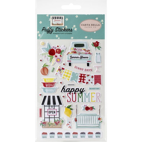 Carta Bella Summer Market Puffy Stickers