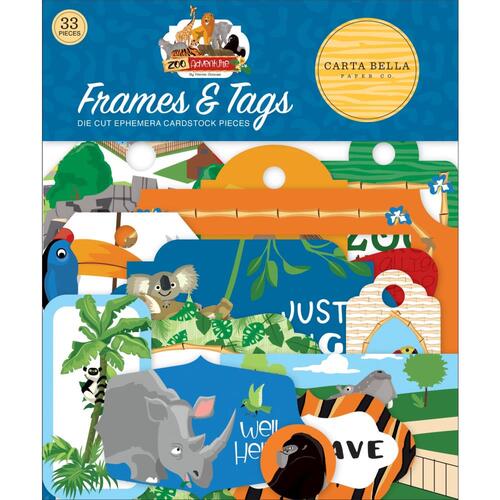 Carta Bella Zoo Adventure Diecut Ephemera Tags & Frames