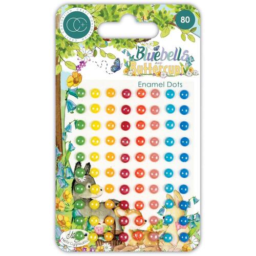 Craft Consortium Bluebells and Buttercups Adhesive Enamel Dots