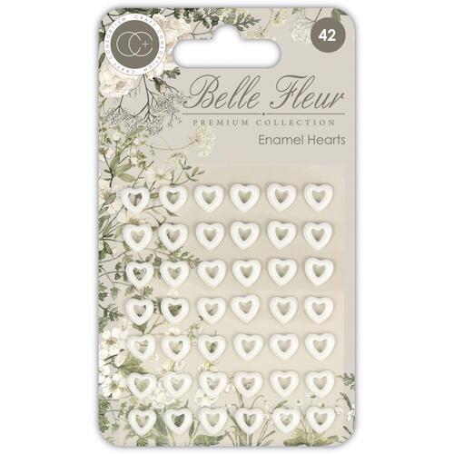 Craft Consortium Belle Fleur Adhesive Enamel Hearts
