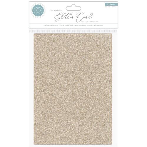 Craft Consortium Champagne The Essential A4 Glitter Card
