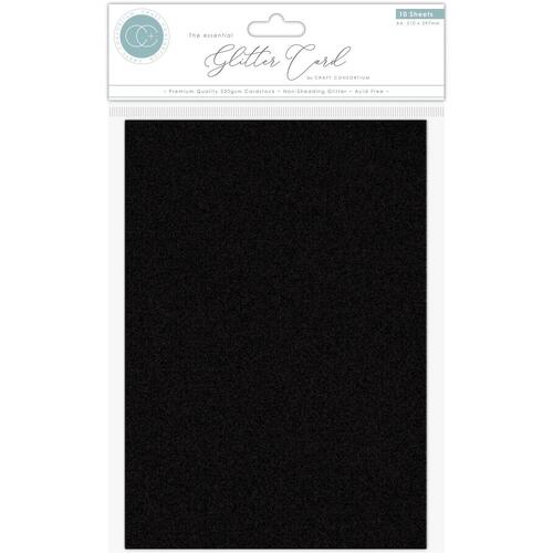 Craft Consortium Black The Essential A4 Glitter Card
