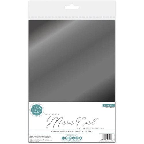 Craft Consortium Gun Metal A4 - The Essentials Mirror Card
