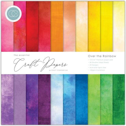 Craft Consortium Over the Rainbow 12" : The Essential Craft Papers Pad