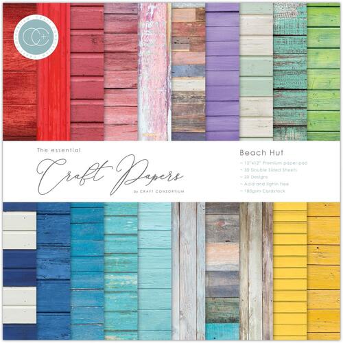 Craft Consortium Beach Hut 12" : The Essential Craft Papers Pad