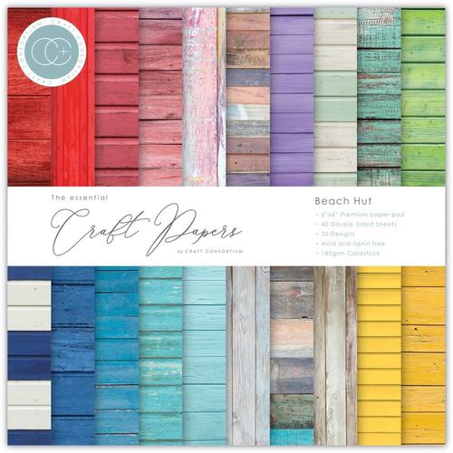 Craft Consortium Beach Hut 6" : The Essential Craft Papers Pad