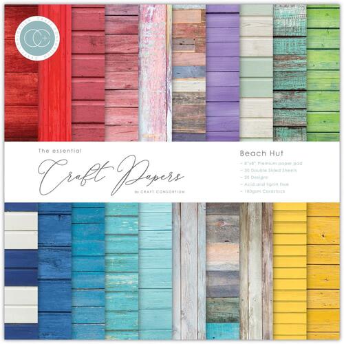 Craft Consortium Beach Hut 8" : The Essential Craft Papers Pad