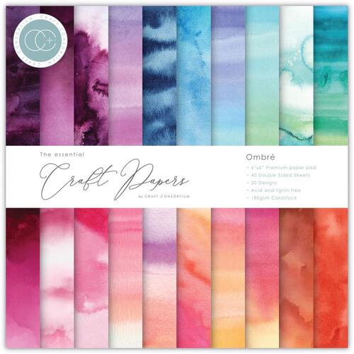 Craft Consortium Ombre 6" : The Essential Craft Papers Pad