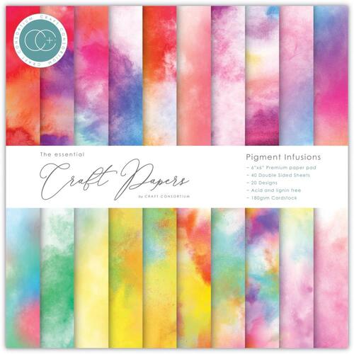 Craft Consortium The Essential Craft Papers - Pigment Infusions 6x6" Paper Pad