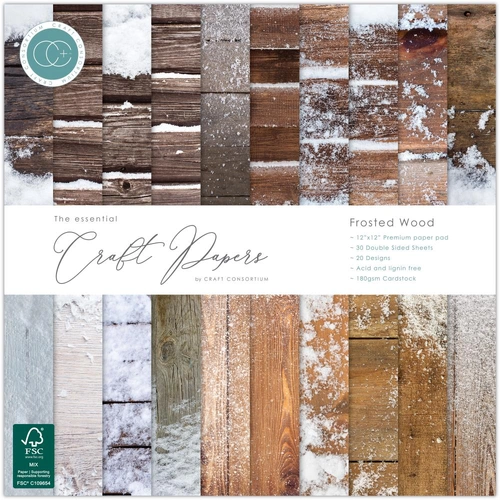 Craft Consortium Frosted Wood 12" - The Essential Craft Papers Pad