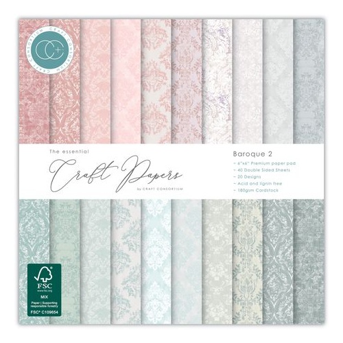 Craft Consortium The Essential Papers - Baroque 2 6x6"