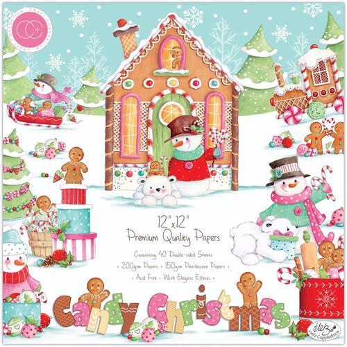Craft Consortium Candy Christmas 12" Premium Paper Pad