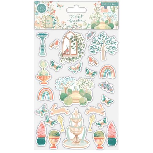 Craft Consortium Secret Garden Premium Puffy Stickers