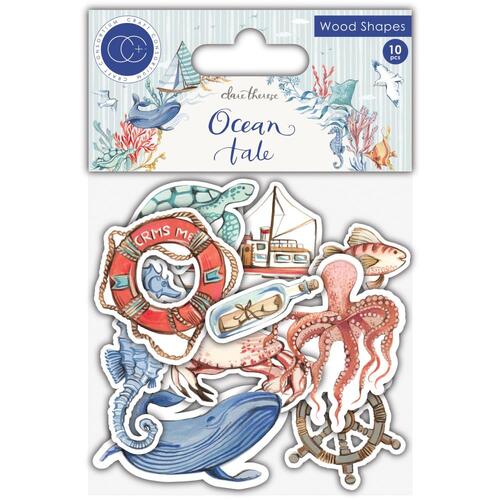 Craft Consortium Ocean Tale Laser-Cut Wooden Shapes