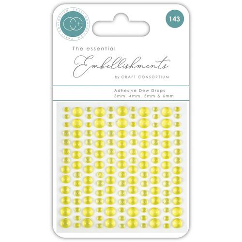Craft Consortium Yellow The Essential Adhesive Dew Drops Embellishments