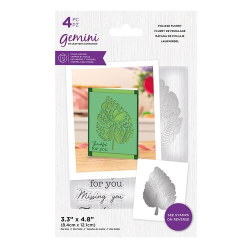 Gemini Foliage Flurry Stamp & Die Set