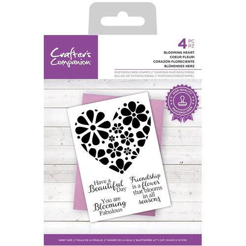 Crafters Companion Blooming Heart Stamp
