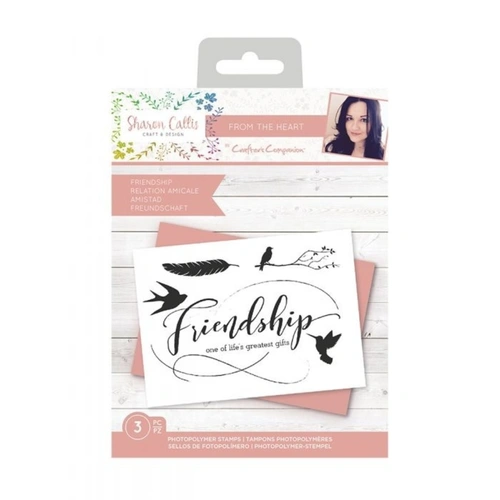 Crafters Companion Friend Floral Word Stamp