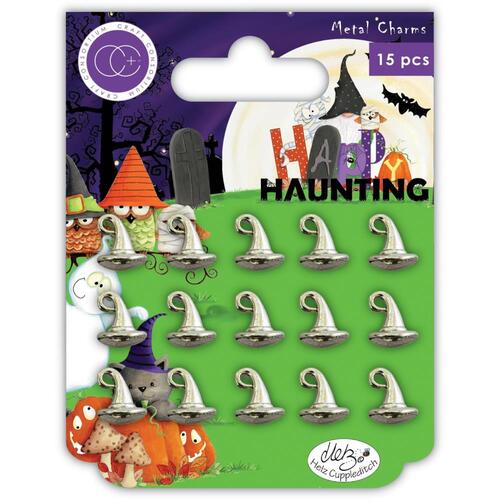 Craft Consortium Happy Haunting Witches Hat Metal Charms