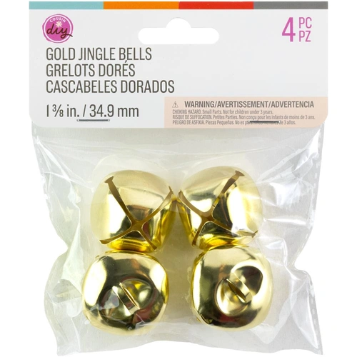 Cousin DIY Jingle Bells - Gold 34.9mm 4pc