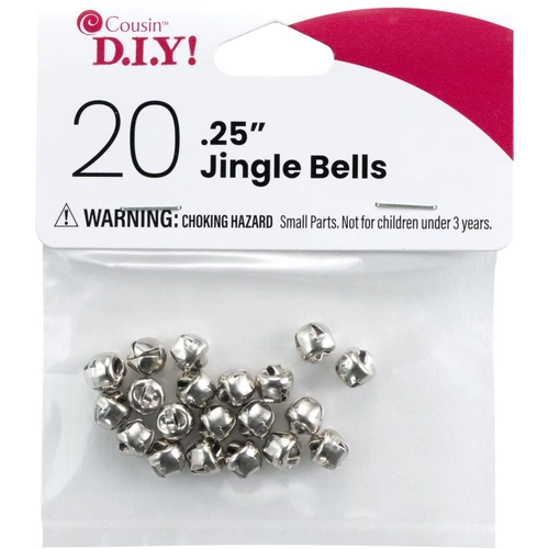 Cousin DIY Jingle Bells - Silver 6.35mm 20pc