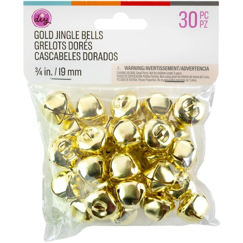 Cousin DIY Jingle Bells - Gold 19mm 30pc