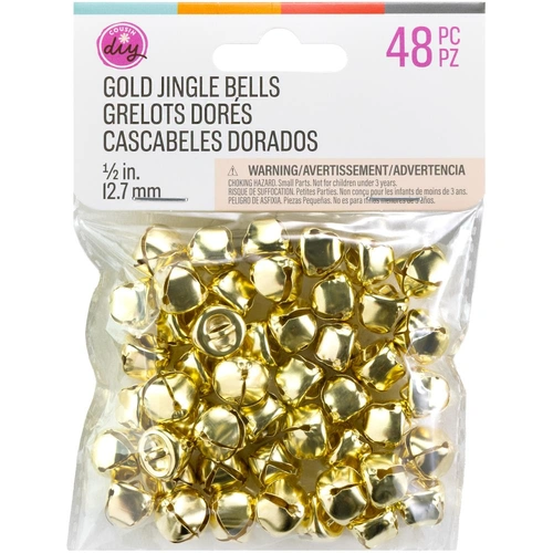 Cousin DIY Jingle Bells - Gold 12.7mm 48pc
