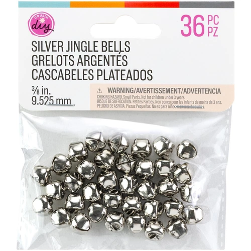 Cousin DIY Jingle Bells - Silver 9.5mm 36pc