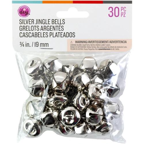 Cousin DIY Jingle Bells - Silver 19mm 30pc