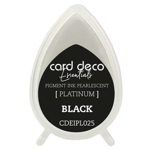 Couture Creations Pearlescent Black Card Deco Essentials Pigment Ink Pad