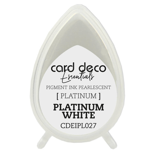 Couture Creations Pearlescent Platinum White Card Deco Essentials Pigment Ink Pad
