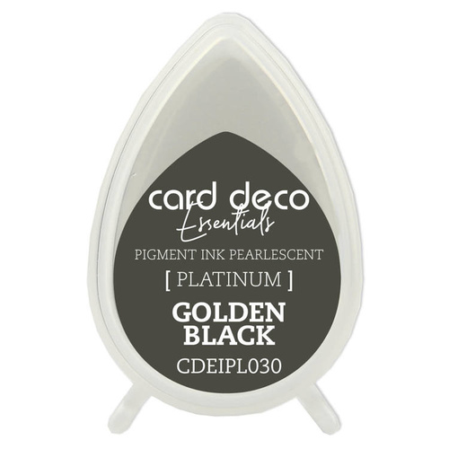 Couture Creations Pearlescent Golden Black Card Deco Essentials Pigment Ink Pad