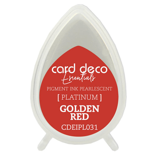 Couture Creations Pearlescent Golden Red Card Deco Essentials Pigment Ink Pad