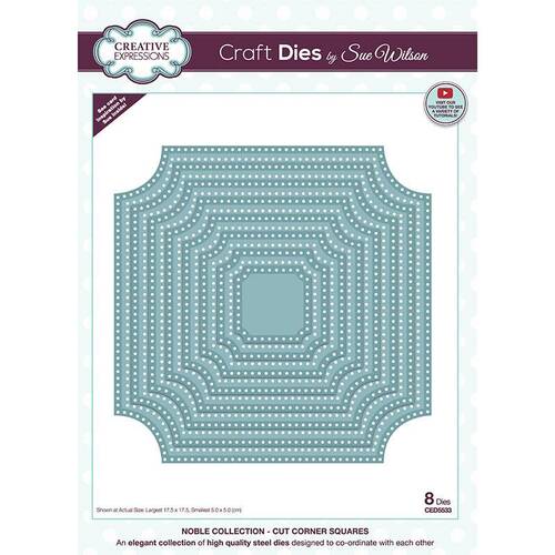 Sue Wilson Noble Cut Corner Squares Die