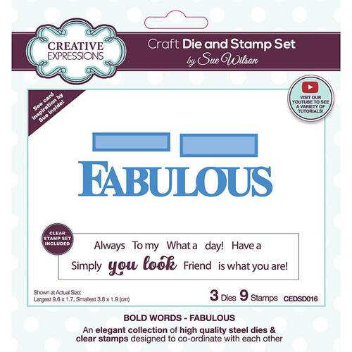 Sue Wilson Fabulous Die & Stamp Set