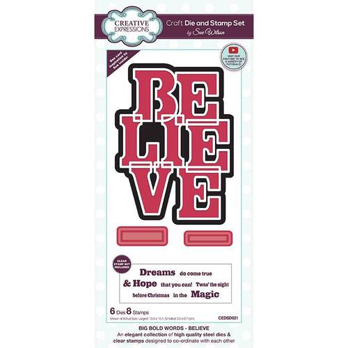 Sue Wilson Believe Die & Stamp Set