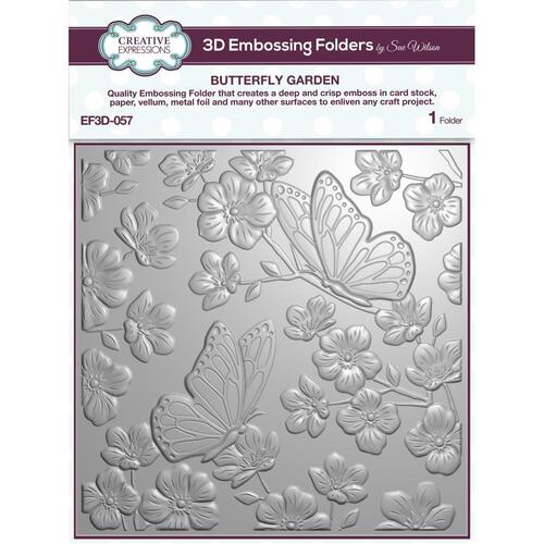 Creative Expressions Butterfly Garden 3D Embossing Folder
