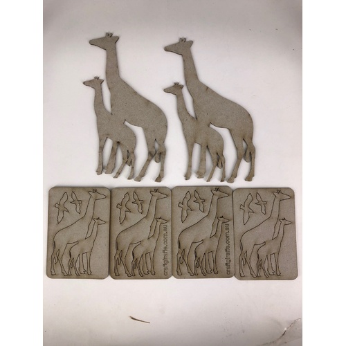 Craft Giraffe Chipboard Set