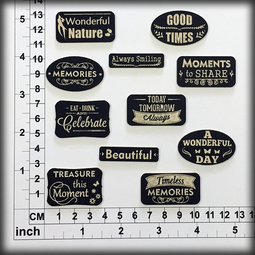 Scrapmatts Chipboard Words Scrapwords 27   11pc