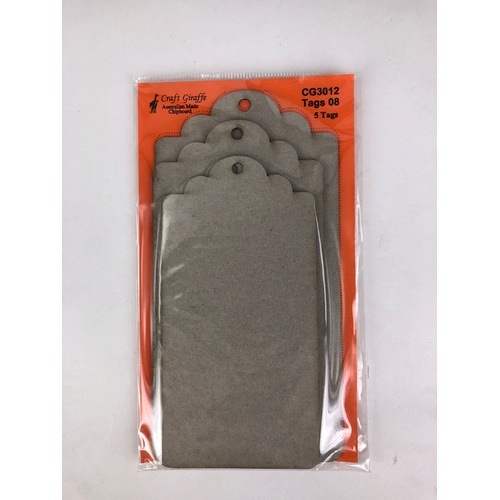 Scrapmatts Chipboard Shapes Tags 08   5pc