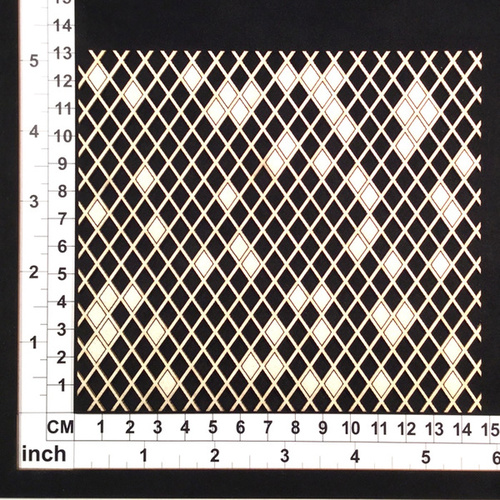 Scrapmatts Chipboard Mesh Diamond Mesh 01    1pc