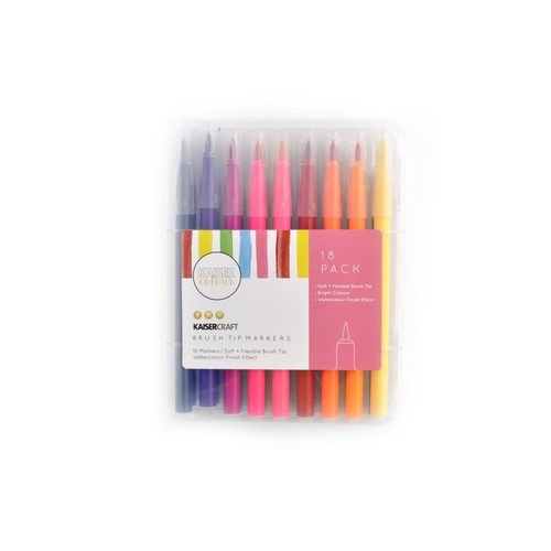 Kaisercolour Brush Tip Markers 18pk