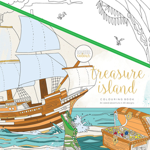 Kaisercolour Perfect Bound Colouring Book Treasure Island