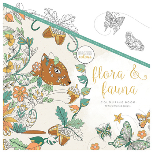 Kaisercolour Perfect Bound Colouring Book Flora and Fauna