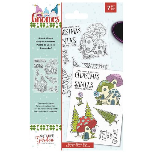 Natures Garden Gnome Village Stamp