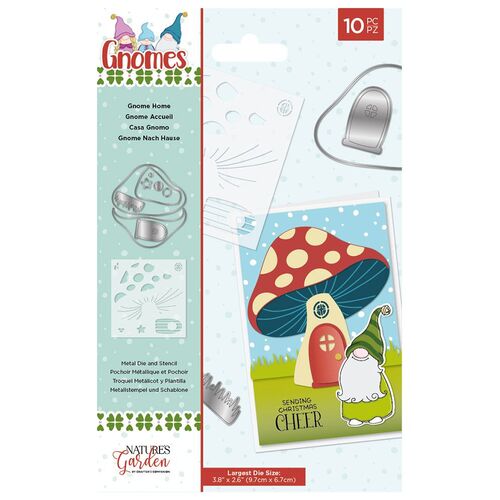 Natures Garden Gnome Home Stencil and Die Set