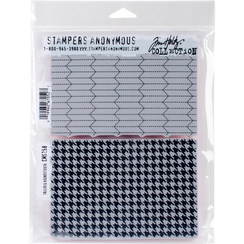 Stampers Anonymous Cling Stamp Tailor & Houndstooth by Tim Holtz