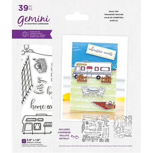 Gemini Staycation Stamp & Die Set Road Trip
