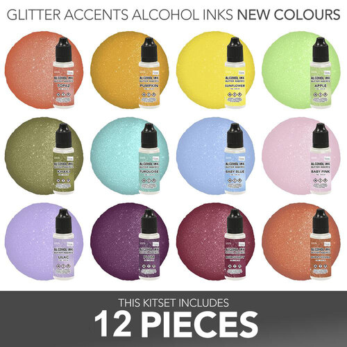 Couture Creations Glitter Accents Alcohol Ink Bundle #02