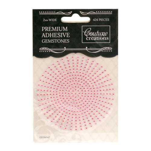 Couture Creations Pink Lace 2mm Adhesive Gemstones